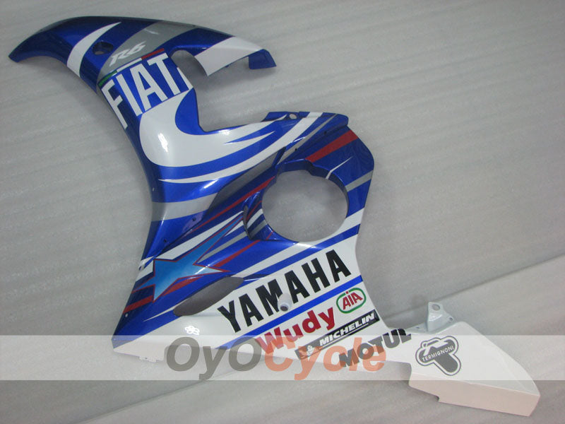 Spritzverkleidungssatz für 05 YZF-R6 - Blau, Weiß - FIAT #OYO87905864