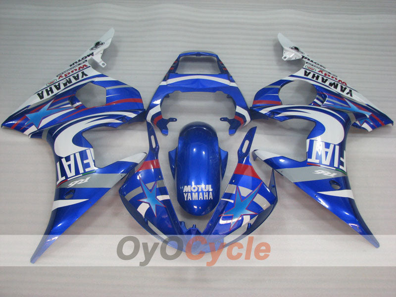 Spritzverkleidungssatz für 05 YZF-R6 - Blau, Weiß - FIAT #OYO87905864
