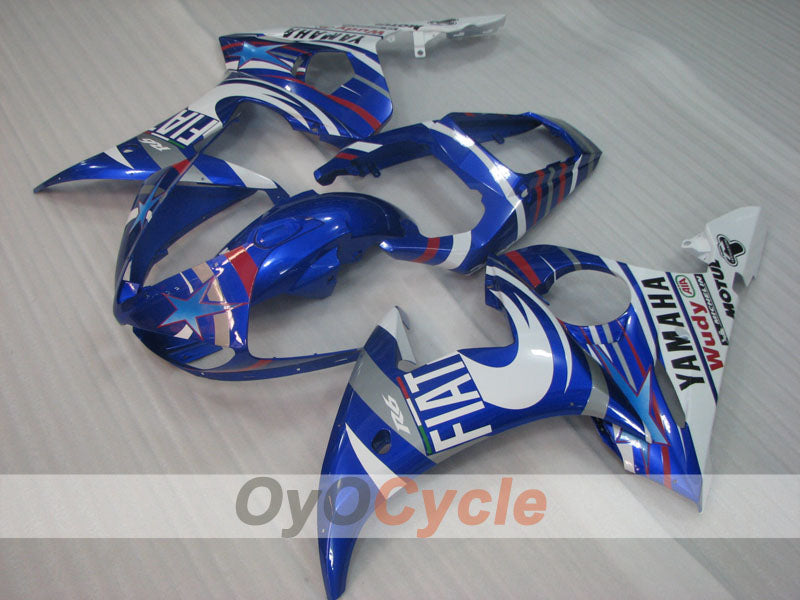 Spritzverkleidungssatz für 05 YZF-R6 - Blau, Weiß - FIAT #OYO87905864