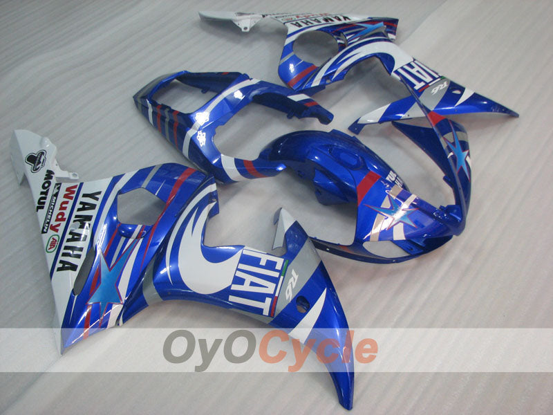 Spritzverkleidungssatz für 05 YZF-R6 - Blau, Weiß - FIAT #OYO87905864