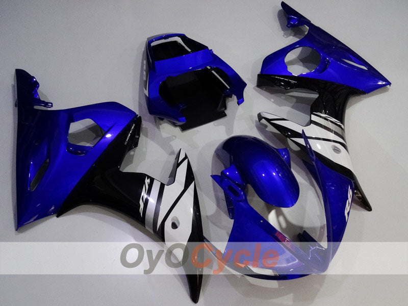 Einspritz-Verkleidungskit für YZF-R6 03-04 - Blau, Weiß, Schwarz - Werksstil #OYO87905821 Hauptbild