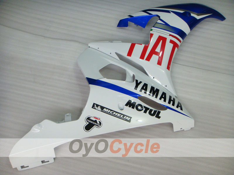 Einspritz-Verkleidungskit für YZF-R6 03-04 - Blau, Weiß - DUNLOP, FIAT, MOTUL #OYO87905823