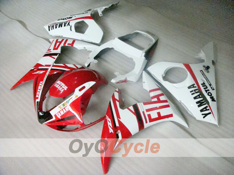 Verkleidungssatz für Kraftstoffeinspritzung für 05 YZF-R6 - Rot, Weiß - FIAT, MOTUL #OYO87905868 Zweitbild