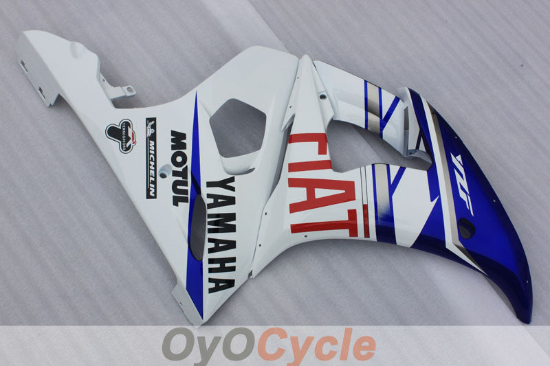 Verkleidungssatz für Kraftstoffeinspritzung für 05 YZF-R6 - Blau, Weiß - FIAT, MOTUL #OYO87905869