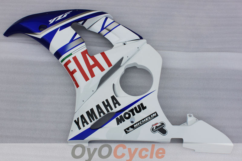 Verkleidungssatz für Kraftstoffeinspritzung für 05 YZF-R6 - Blau, Weiß - FIAT, MOTUL #OYO87905869