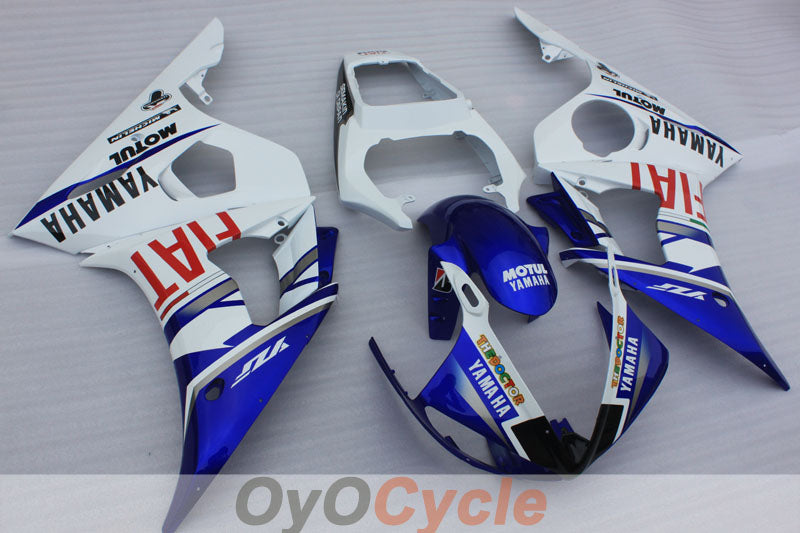 Verkleidungssatz für Kraftstoffeinspritzung für 05 YZF-R6 - Blau, Weiß - FIAT, MOTUL #OYO87905869 Hauptbild