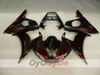 Einspritz-Verkleidungskit für YZF-R6 03-04 - Rot, Schwarz - Flamme #OYO87905826