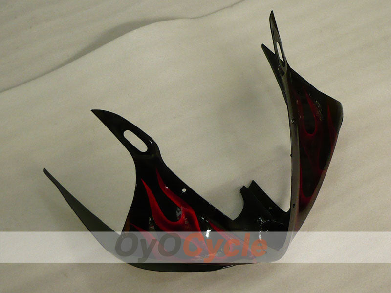 Einspritz-Verkleidungskit für YZF-R6 03-04 - Rot, Schwarz - Flamme #OYO87905826