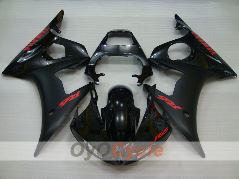 Verkleidungssatz für Kraftstoffeinspritzung für 05 YZF-R6 - Schwarz, Matt - Factory Style #OYO87905872