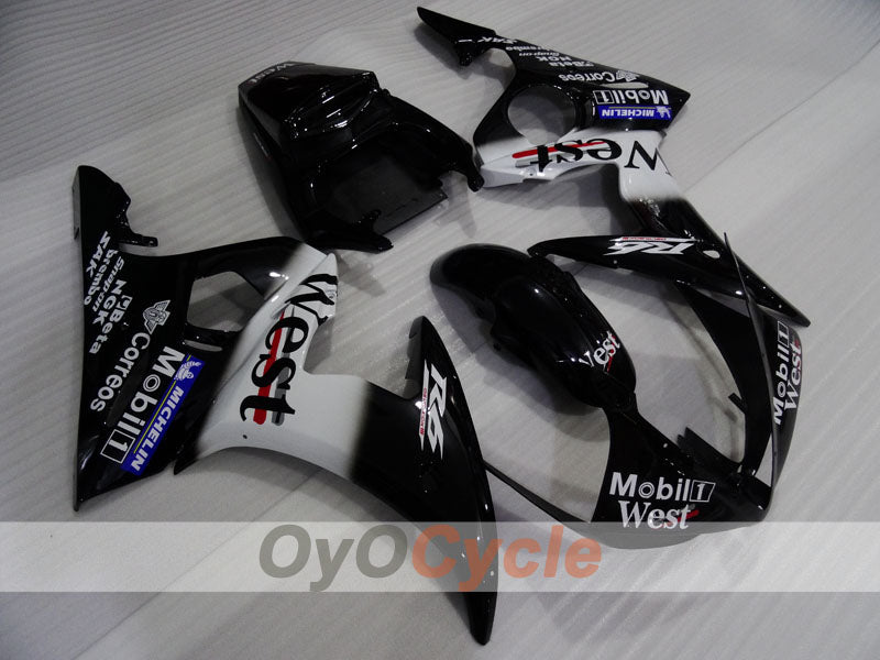 Verkleidungssatz für Einspritzermodelle der YZF-R6 03-04 - Weiß, Schwarz - West #OYO87905832 Hauptbild