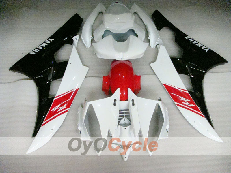 Verkleidungssatz für Kraftstoffeinspritzung für 06-07 YZF-R6 - Rot, Weiß, Schwarz - Factory Style #OYO87905877