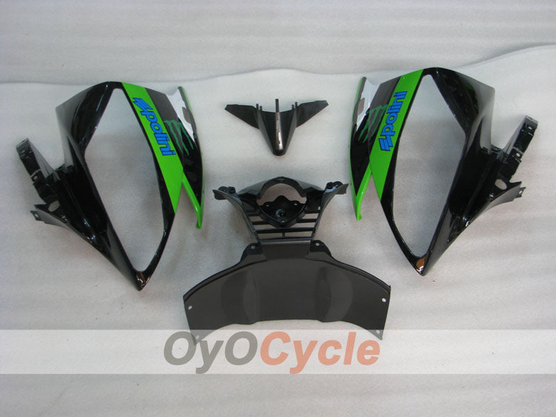 Verkleidungssatz für Einspritzmodelle 06-07 YZF-R6 - Grün, Schwarz - Monster #OYO87905881