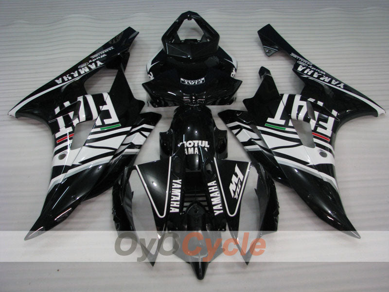 Verkleidungssatz für Einspritzmodelle 06-07 YZF-R6 - Weiß, Schwarz - FIAT #OYO87905882