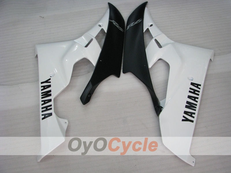 Verkleidungssatz für Einspritzmodelle 06-07 YZF-R6 - Weiß, Schwarz - Werksdesign #OYO87905885