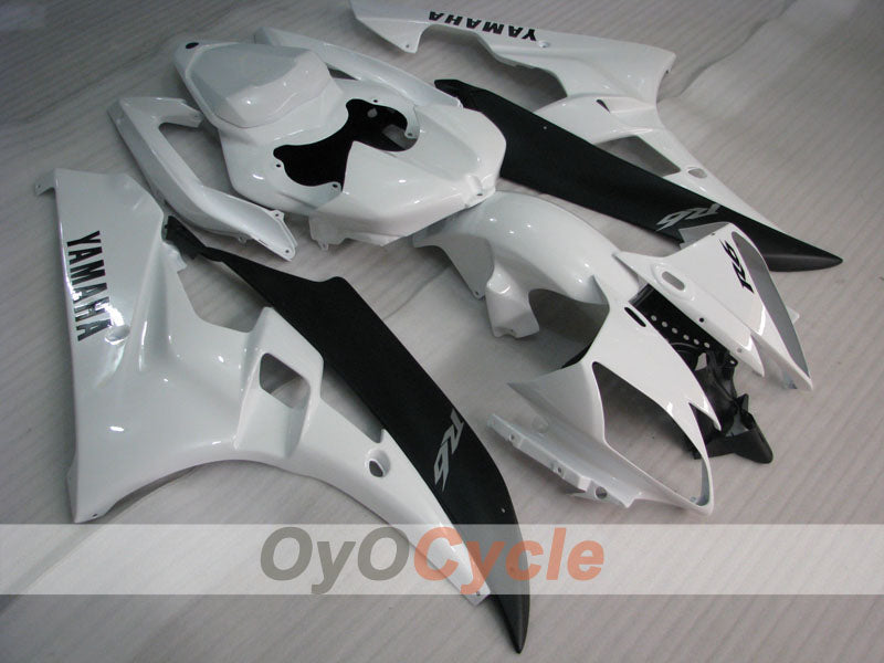 Verkleidungssatz für Einspritzmodelle 06-07 YZF-R6 - Weiß, Schwarz - Werksdesign #OYO87905885