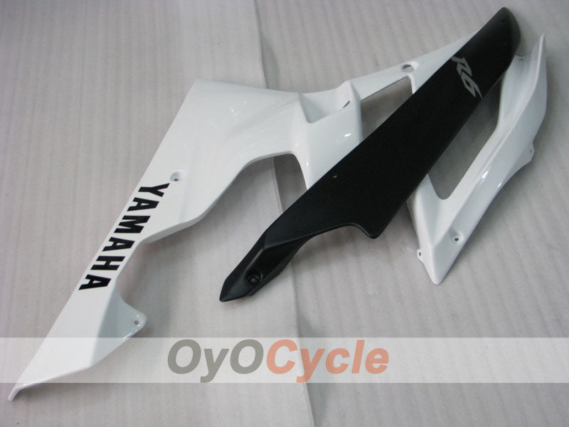 Verkleidungssatz für Einspritzmodelle 06-07 YZF-R6 - Weiß, Schwarz - Werksdesign #OYO87905885