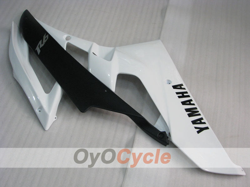 Verkleidungssatz für Einspritzmodelle 06-07 YZF-R6 - Weiß, Schwarz - Werksdesign #OYO87905885