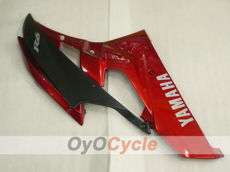 Verkleidungssatz für Einspritzmodelle 06-07 YZF-R6 - Rot, Schwarz - Werksdesign #OYO87905886