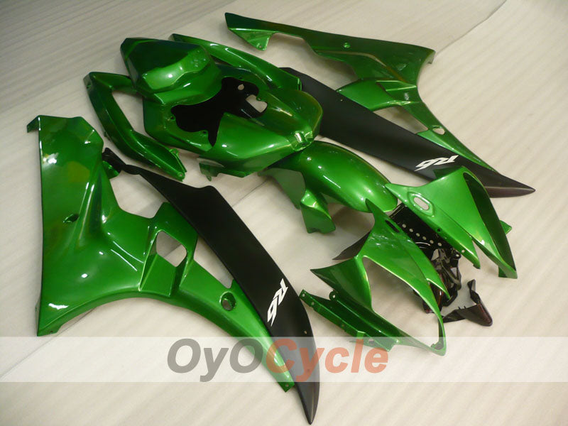 Verkleidungssatz für Einspritzmodelle 06-07 YZF-R6 - Grün, Schwarz - Werksdesign #OYO87905887