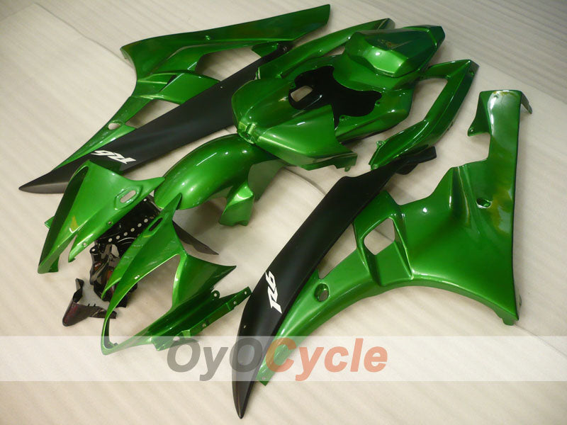 Verkleidungssatz für Einspritzmodelle 06-07 YZF-R6 - Grün, Schwarz - Werksdesign #OYO87905887