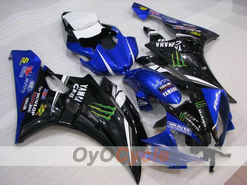 Verkleidungssatz für Einspritzmodelle, passend für YZF-R6 06-07 - Blau, Schwarz - Monster #OYO87905898