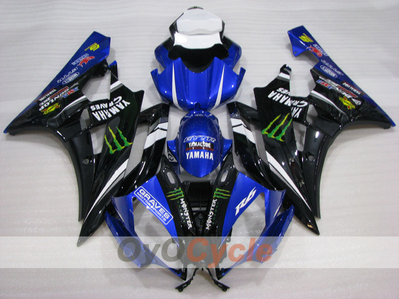 Verkleidungssatz für Einspritzmodelle, passend für YZF-R6 06-07 - Blau, Schwarz - Monster #OYO87905898