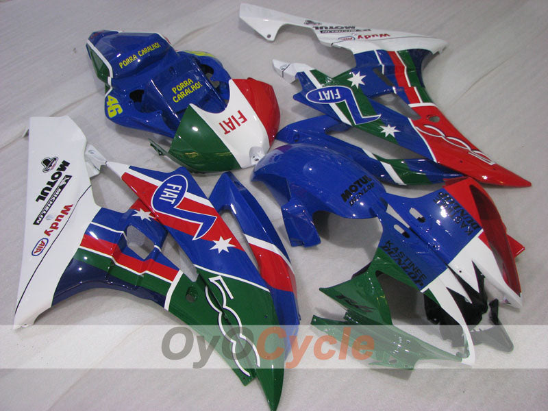 Verkleidungssatz für Einspritzmodelle, passend für YZF-R6 06-07 - Armeegrün, Rot, Blau - FIAT #OYO87905899 Hauptbild
