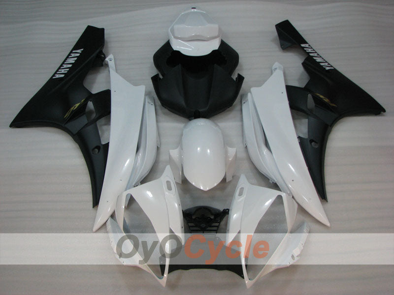 Verkleidungssatz für Einspritzmodelle, passend für YZF-R6 06-07 - Weiß, Schwarz - Werksdesign #OYO87905900