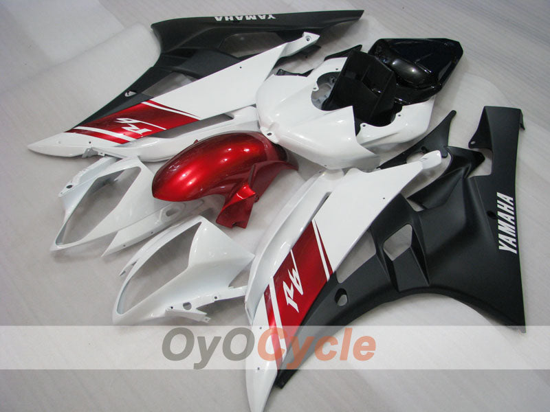 Verkleidungssatz für Einspritzmodelle 06-07 YZF-R6 - Rot, Weiß, Schwarz, Matt - Werksdesign #OYO87905891 Zweitbild