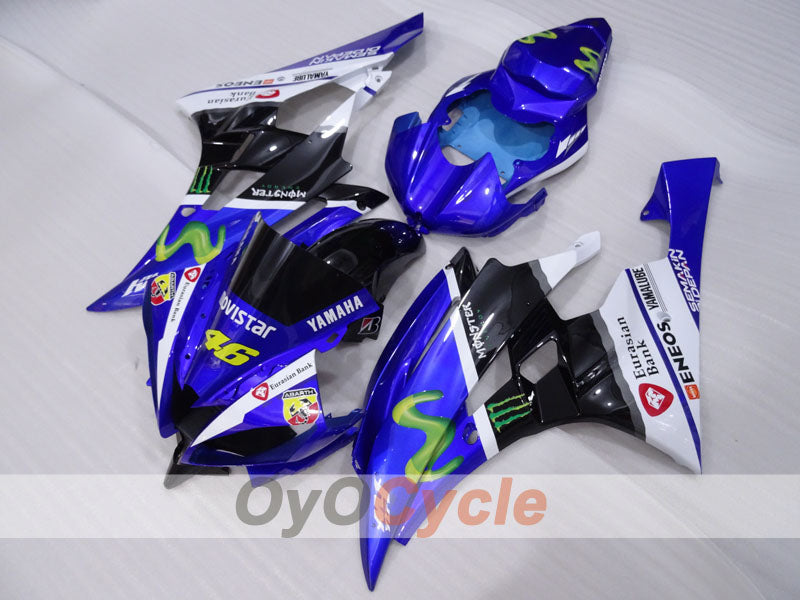 Verkleidungssatz für Einspritzmodelle, passend für YZF-R6 06-07 - Blau, Weiß, Schwarz - Monster #OYO87905894
