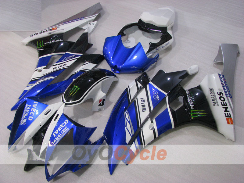 Verkleidungssatz für Einspritzmodelle, passend für YZF-R6 06-07 - Blau, Weiß, Schwarz - Monster #OYO87905904