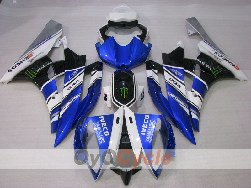 Verkleidungssatz für Einspritzmodelle, passend für YZF-R6 06-07 - Blau, Weiß, Schwarz - Monster #OYO87905904