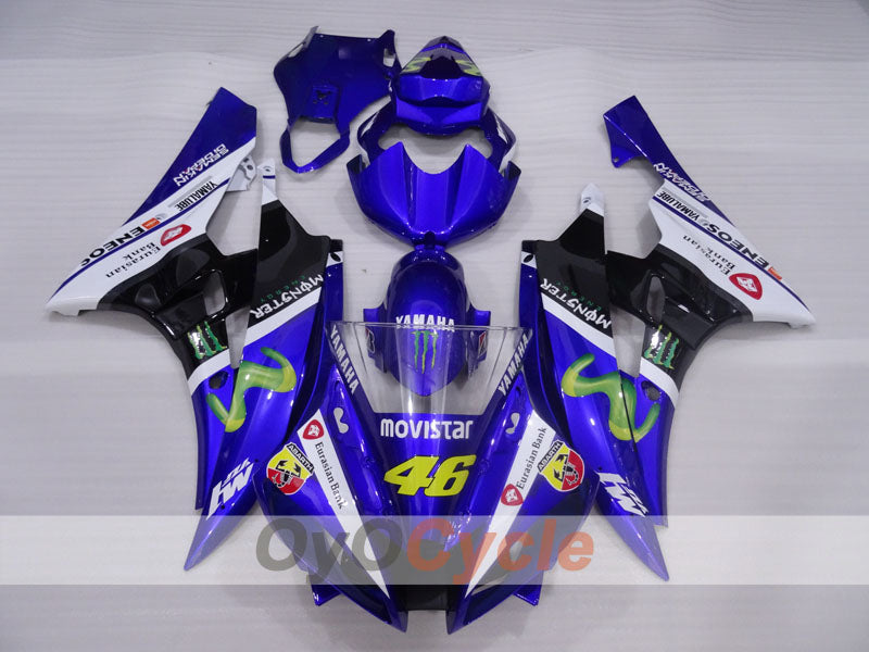 Spritzguss-Verkleidungssatz für 06-07 YZF-R6 - Blau, Weiß, Schwarz - Monster #OYO87905905