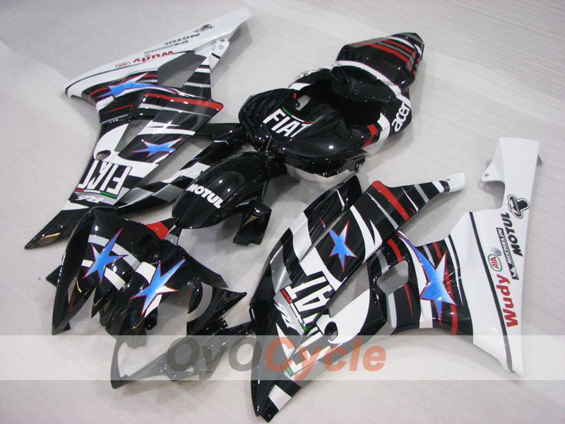Spritzguss-Verkleidungssatz für 06-07 YZF-R6 - Weiß, Schwarz - Monster #OYO87905906