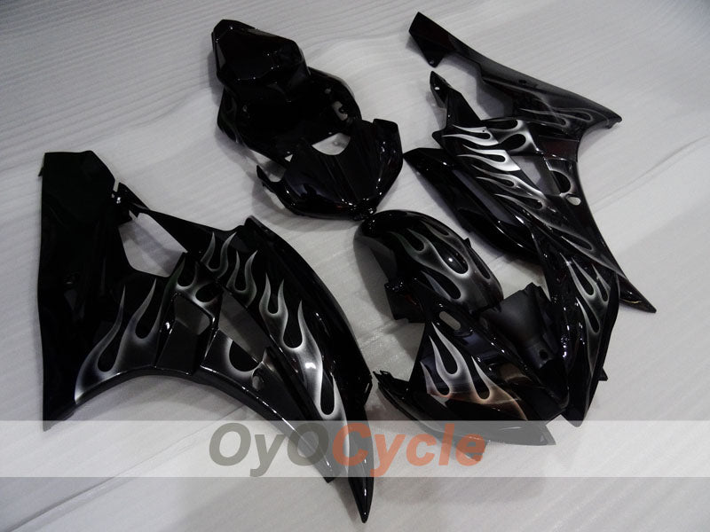 Spritzguss-Verkleidungssatz für 06-07 YZF-R6 - Schwarz - Flame #OYO87905907 Hauptbild