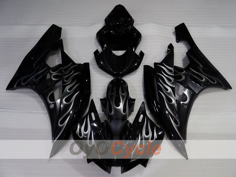 Spritzguss-Verkleidungssatz für 06-07 YZF-R6 - Schwarz - Flame #OYO87905907 Zweitbild