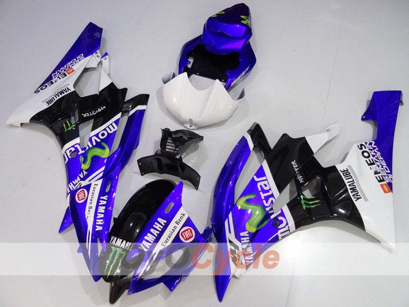 Spritzguss-Verkleidungssatz für 06-07 YZF-R6 - Blau, Weiß, Schwarz - Monster #OYO87905908