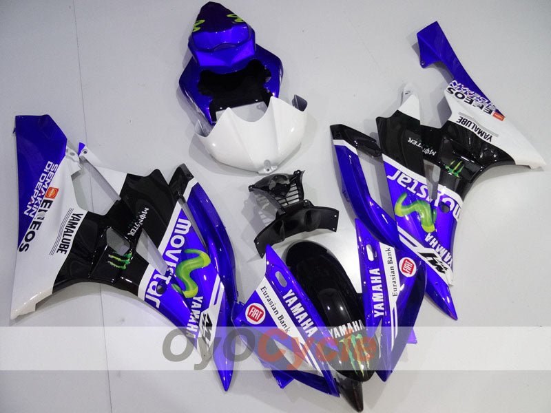Spritzguss-Verkleidungssatz für 06-07 YZF-R6 - Blau, Weiß, Schwarz - Monster #OYO87905908
