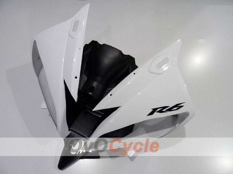 Spritzguss-Verkleidungssatz für 06-07 YZF-R6 - Weiß, Schwarz - Werksstil #OYO87905911