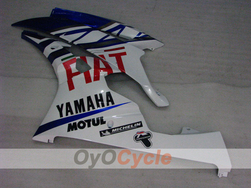 Spritzguss-Verkleidungssatz für 06-07 YZF-R6 - Blau, Weiß - FIAT, MOTUL #OYO87905915