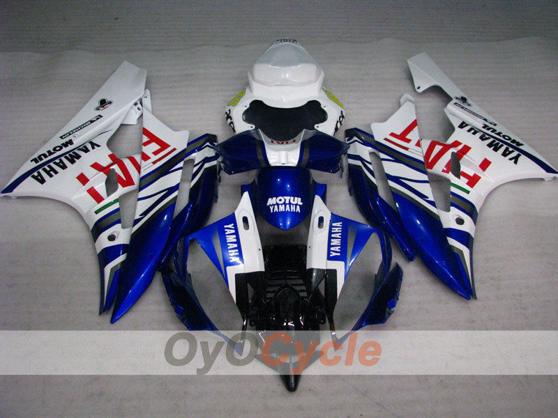 Spritzguss-Verkleidungssatz für 06-07 YZF-R6 - Blau, Weiß - FIAT, MOTUL #OYO87905915 Zweitbild