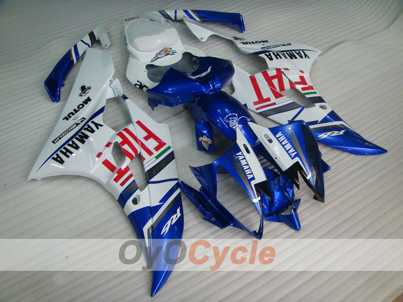 Spritzguss-Verkleidungssatz für 06-07 YZF-R6 - Blau, Weiß - FIAT, MOTUL #OYO87905916 Zweitbild