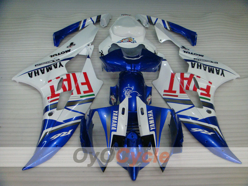Spritzguss-Verkleidungssatz für 06-07 YZF-R6 - Blau, Weiß - FIAT, MOTUL #OYO87905916 Hauptbild