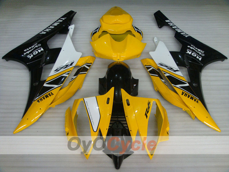 Verkleidungssatz im Spritzgussverfahren für YZF-R6 06-07 - Gelb, Schwarz - MOTUL #OYO87905920