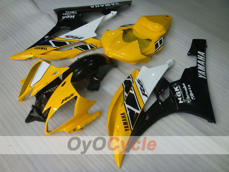 Verkleidungssatz im Spritzgussverfahren für YZF-R6 06-07 - Gelb, Schwarz - MOTUL #OYO87905920