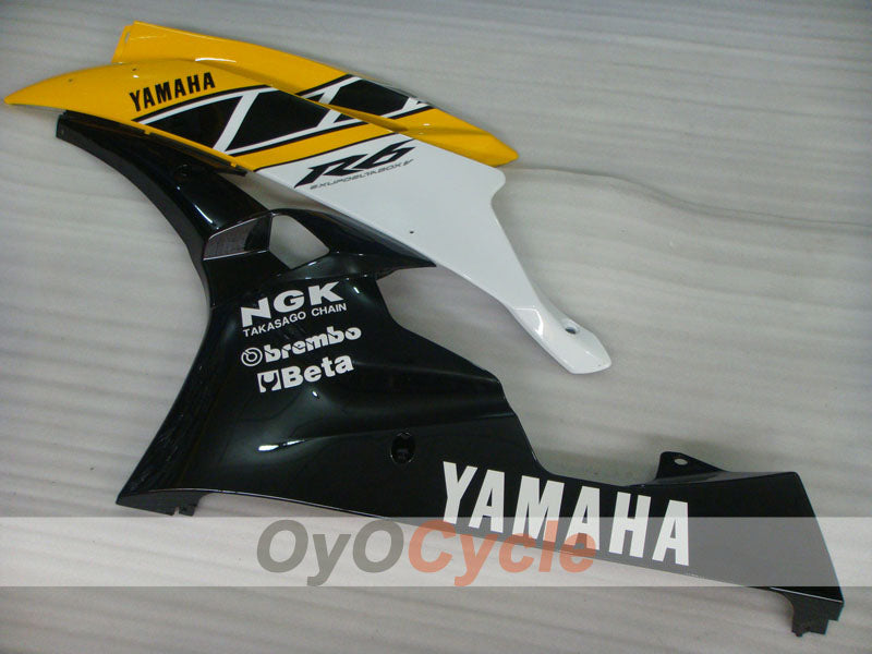 Verkleidungssatz im Spritzgussverfahren für YZF-R6 06-07 - Gelb, Schwarz - MOTUL #OYO87905920