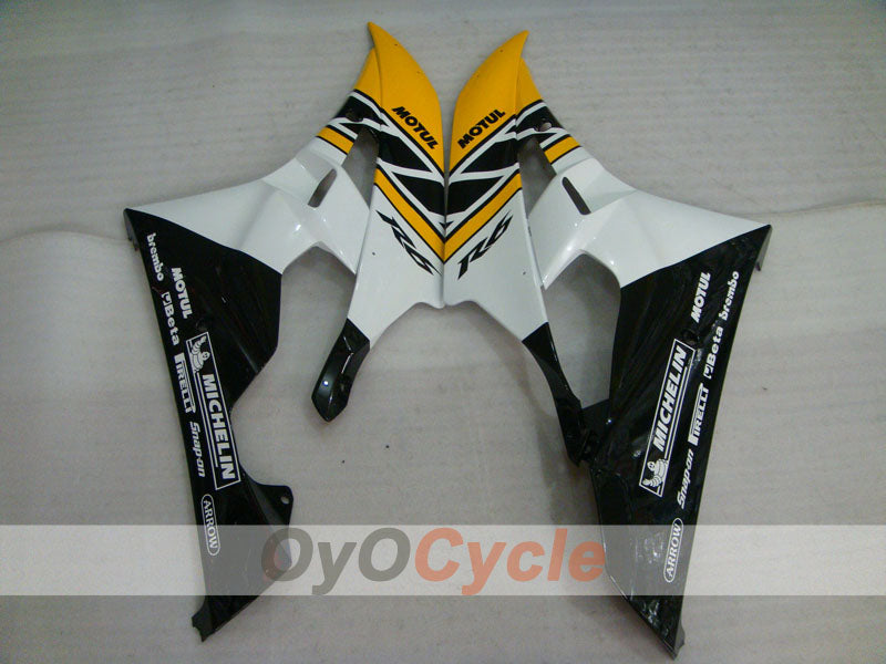 Verkleidungssatz im Spritzgussverfahren für YZF-R6 06-07 - Gelb, Schwarz - MOTUL #OYO87905921