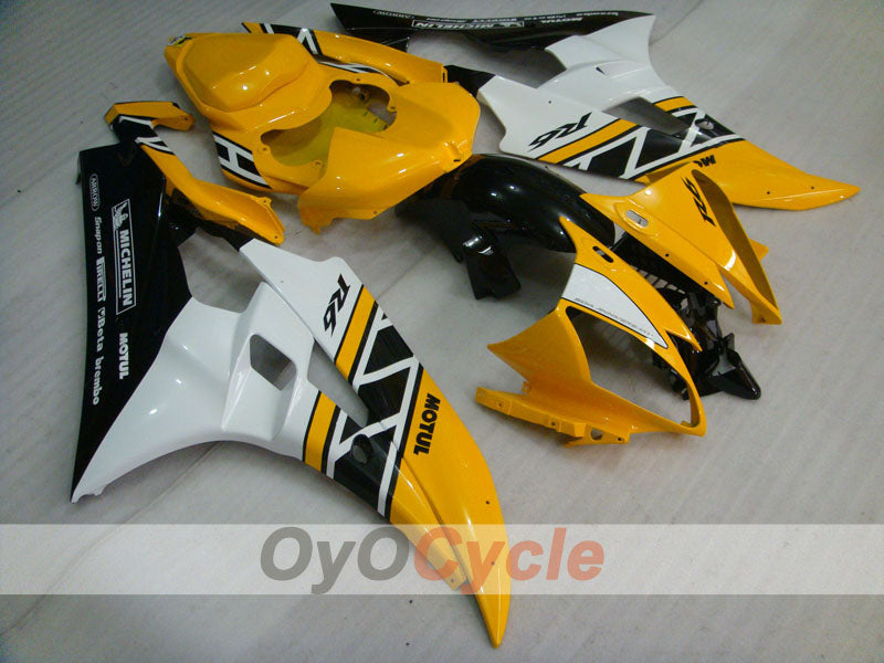 Verkleidungssatz im Spritzgussverfahren für YZF-R6 06-07 - Gelb, Schwarz - MOTUL #OYO87905921