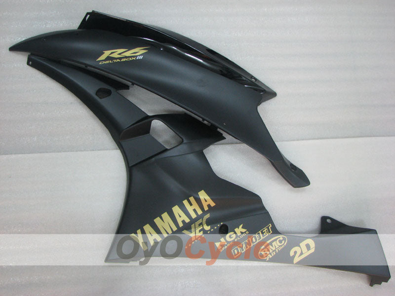 Verkleidungssatz im Spritzgussverfahren für YZF-R6 06-07 - Schwarz, Matt - Werksdesign #OYO87905922