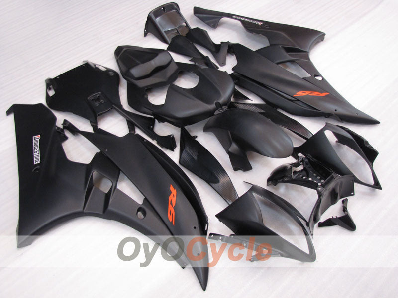 Verkleidungssatz im Spritzgussverfahren für YZF-R6 06-07 - Schwarz, Matt - Werksdesign #OYO87905923